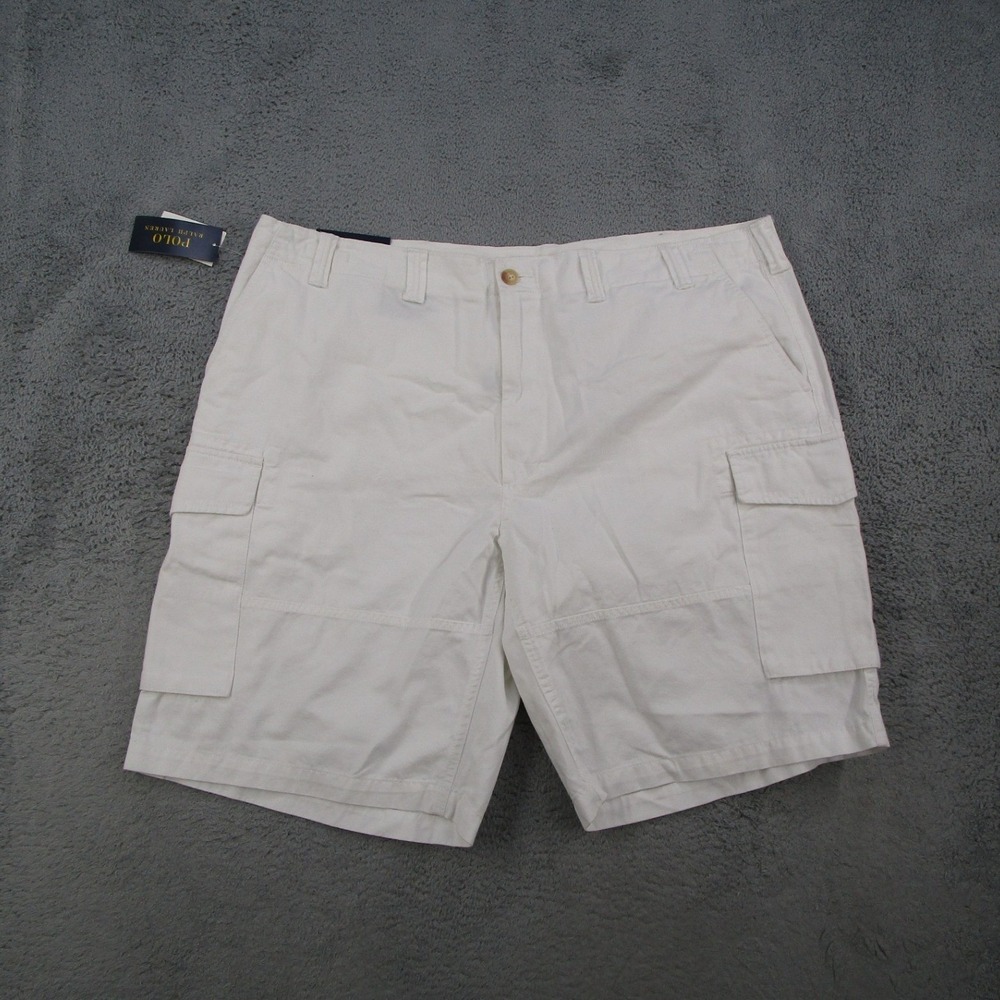 Polo Ralph Lauren Cargo Shorts Mens 40 White Relaxed Fit Cotton Twill NWT